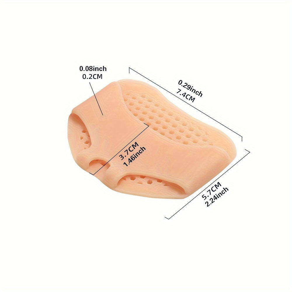 1 Pair of Silicone Foot Pads, Including Forefoot and Insole with Honeycomb Mesh Texture