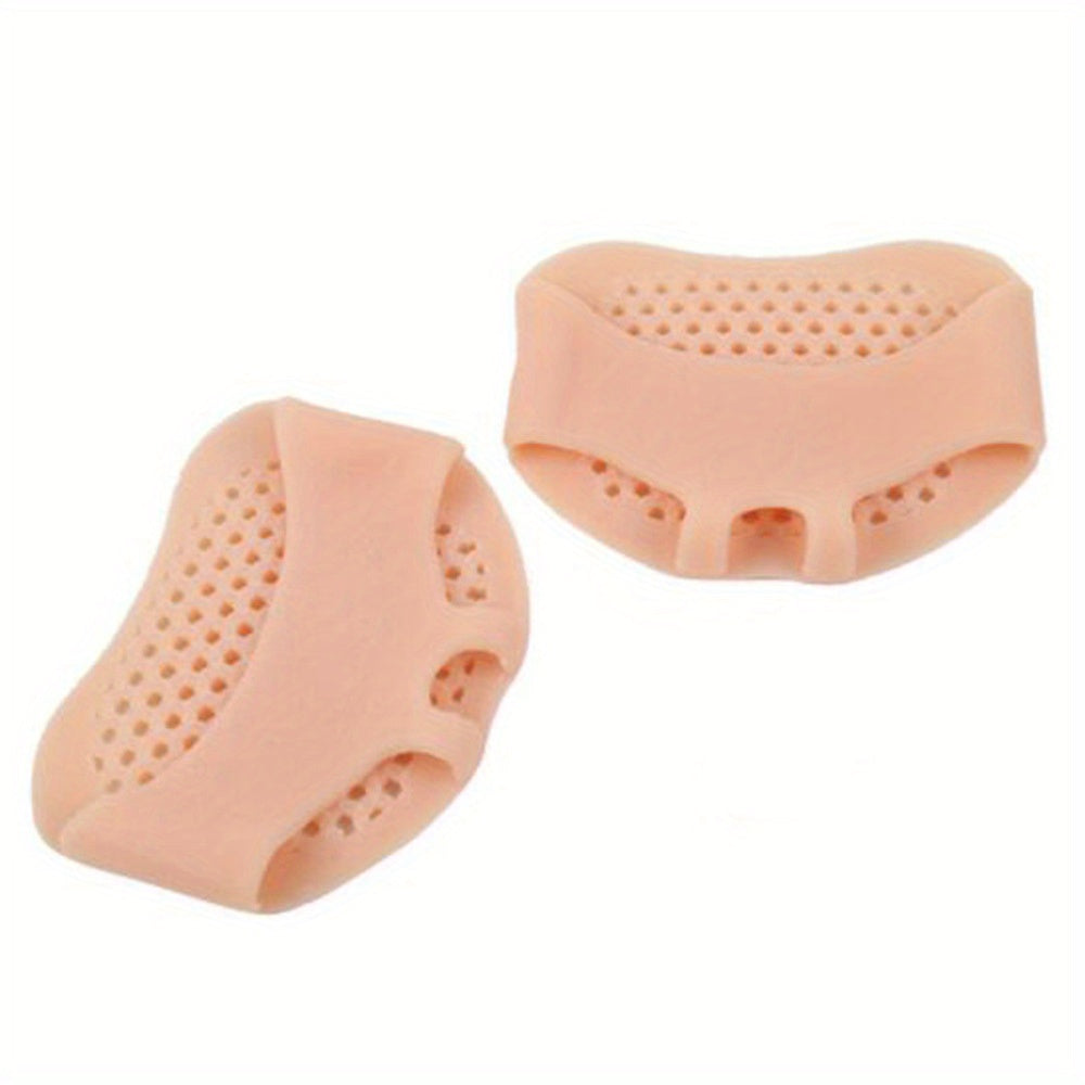 1 Pair of Silicone Foot Pads, Including Forefoot and Insole with Honeycomb Mesh Texture