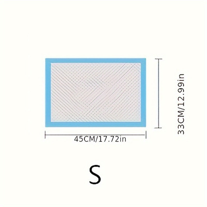 Disposable Dog Urine Pads in packs of 20, 40, 50, or 100. Highly absorbent with leak-proof design and odor removal feature. Ideal for potty training and pet cleaning.