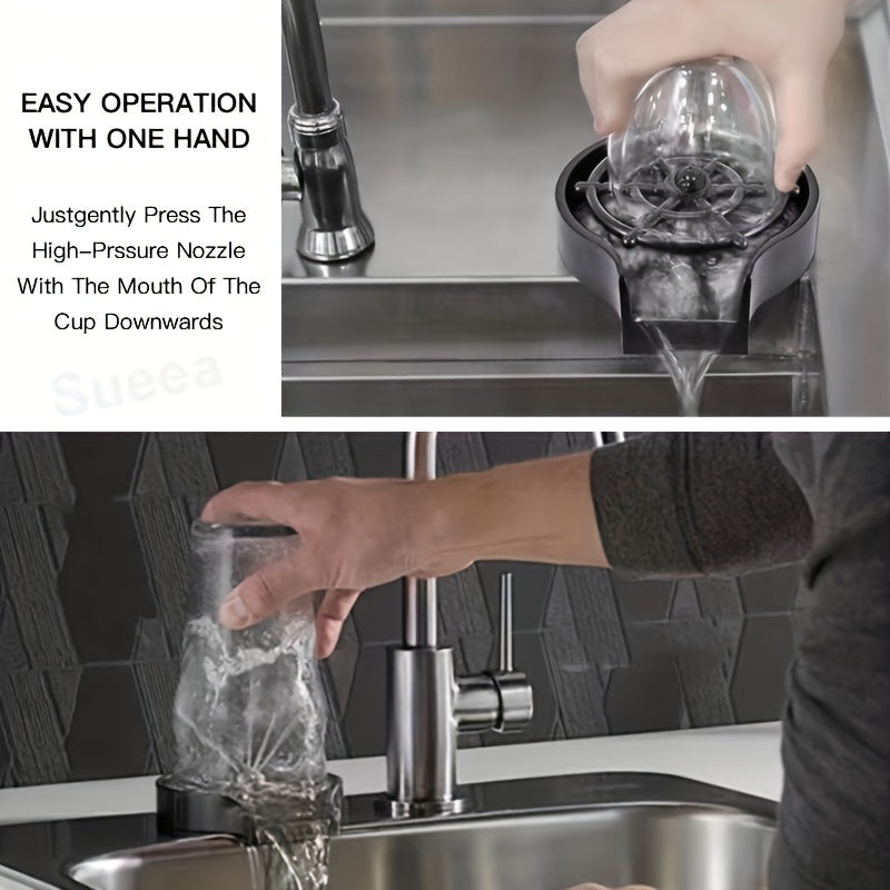 Upgrade your kitchen sink with a high-pressure cup washer and an automatic flush kitchen water cup filter, 1 piece.