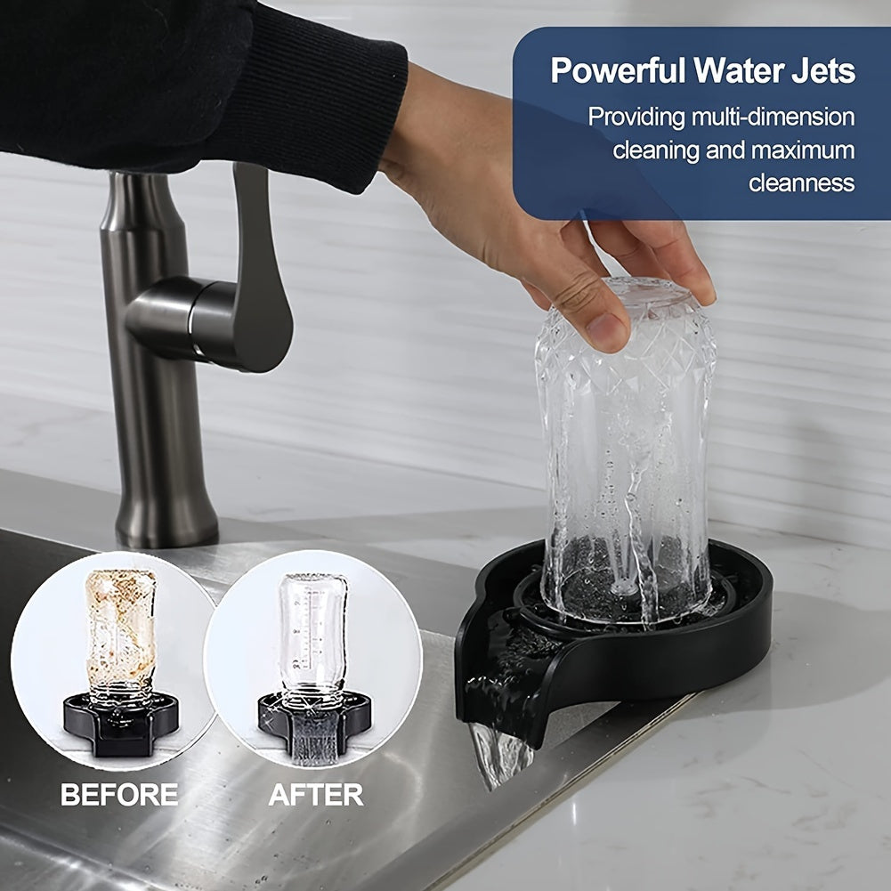 Upgrade your kitchen sink with a high-pressure cup washer and an automatic flush kitchen water cup filter, 1 piece.