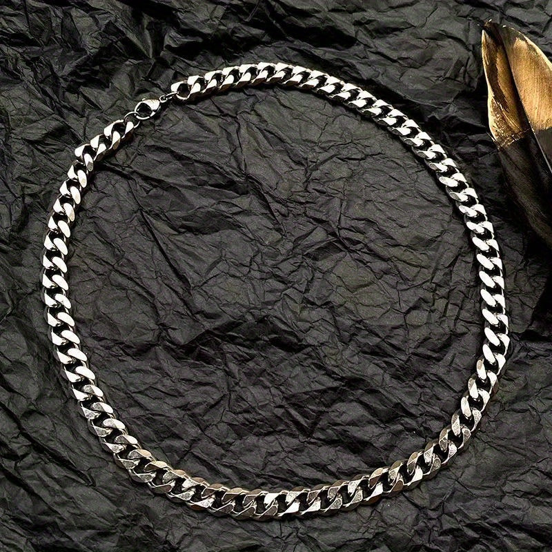 Men's Jewelry Gift: Hip Hop Style Stainless Steel Chain Necklace