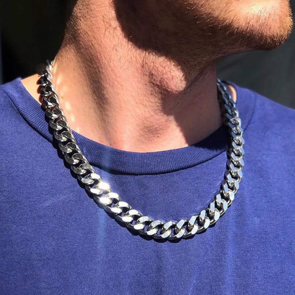 Men's Jewelry Gift: Hip Hop Style Stainless Steel Chain Necklace