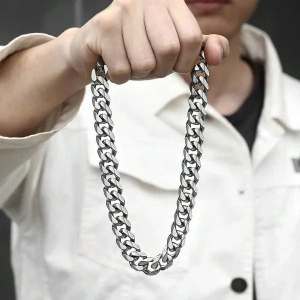 Men's Jewelry Gift: Hip Hop Style Stainless Steel Chain Necklace