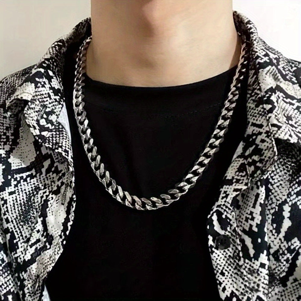 Men's Jewelry Gift: Hip Hop Style Stainless Steel Chain Necklace