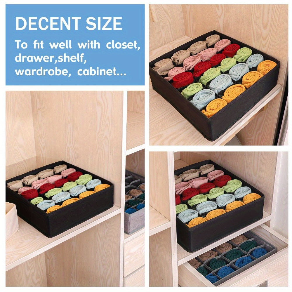 Foldable Fabric Storage Cube - Ideal for Organizing Socks, Ties, and Underwear in Drawers and Cabinets, Saves Space