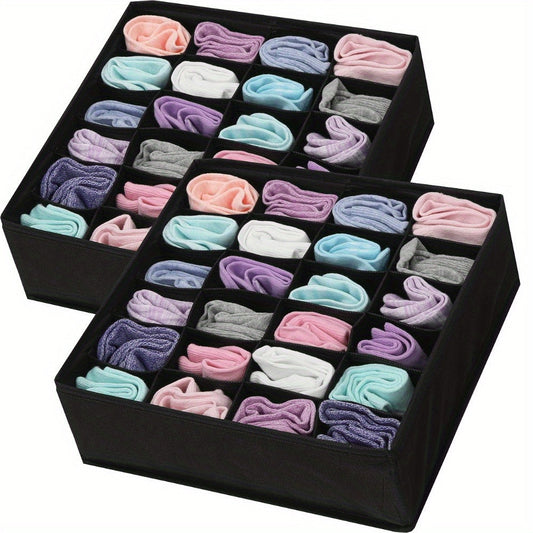 Foldable Fabric Storage Cube - Ideal for Organizing Socks, Ties, and Underwear in Drawers and Cabinets, Saves Space