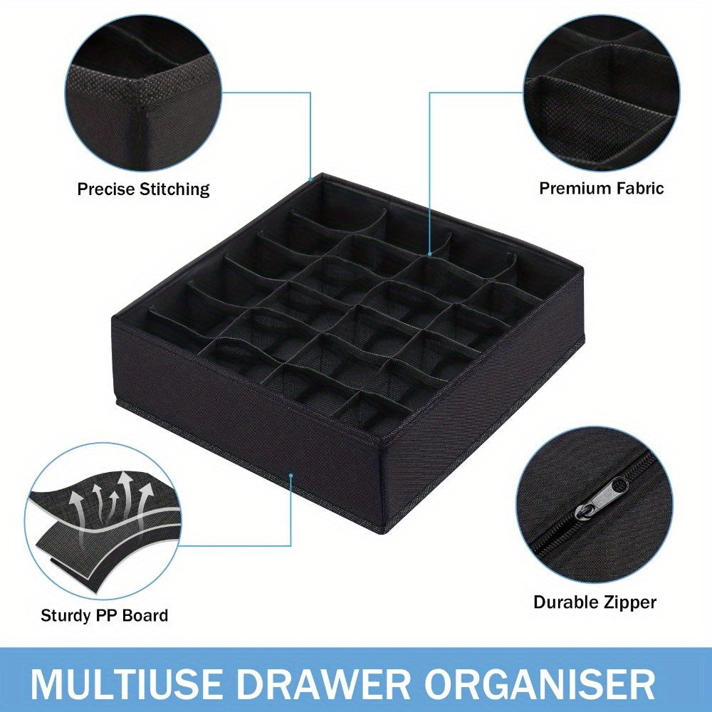 Foldable Fabric Storage Cube - Ideal for Organizing Socks, Ties, and Underwear in Drawers and Cabinets, Saves Space