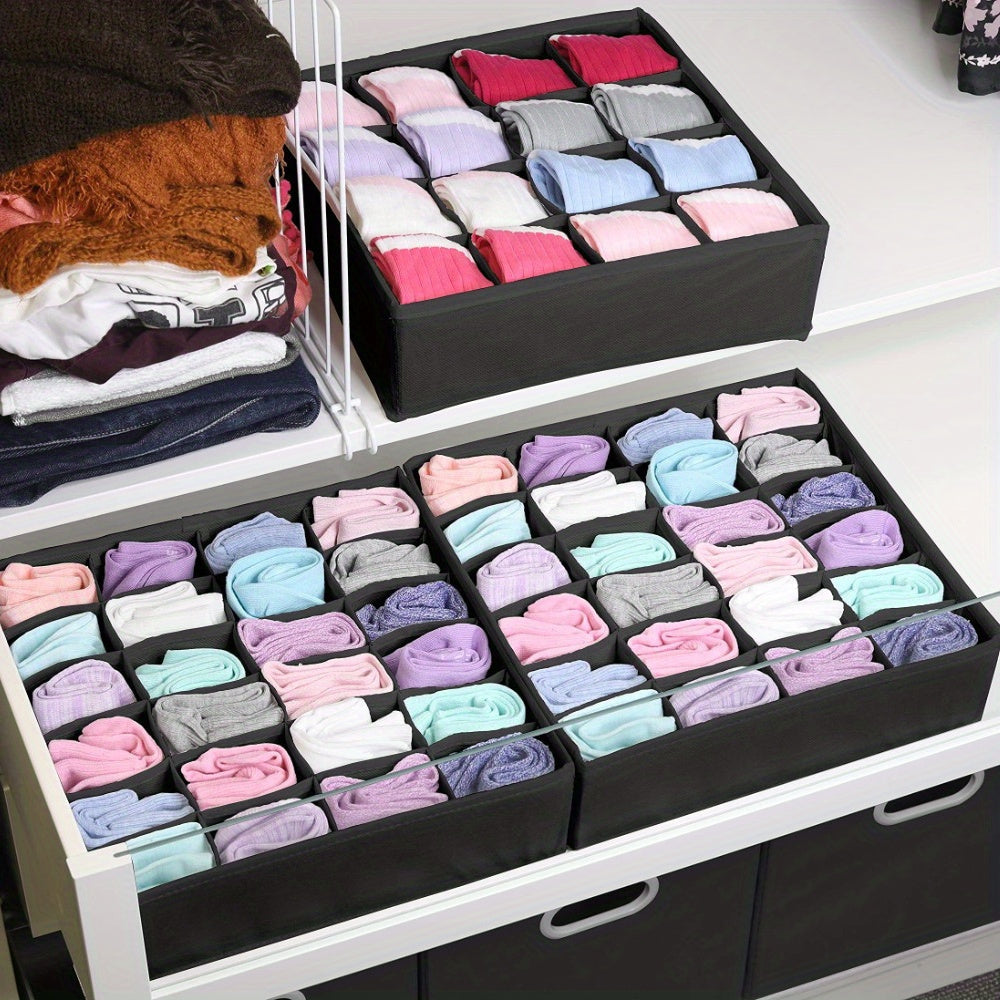 Foldable Fabric Storage Cube - Ideal for Organizing Socks, Ties, and Underwear in Drawers and Cabinets, Saves Space