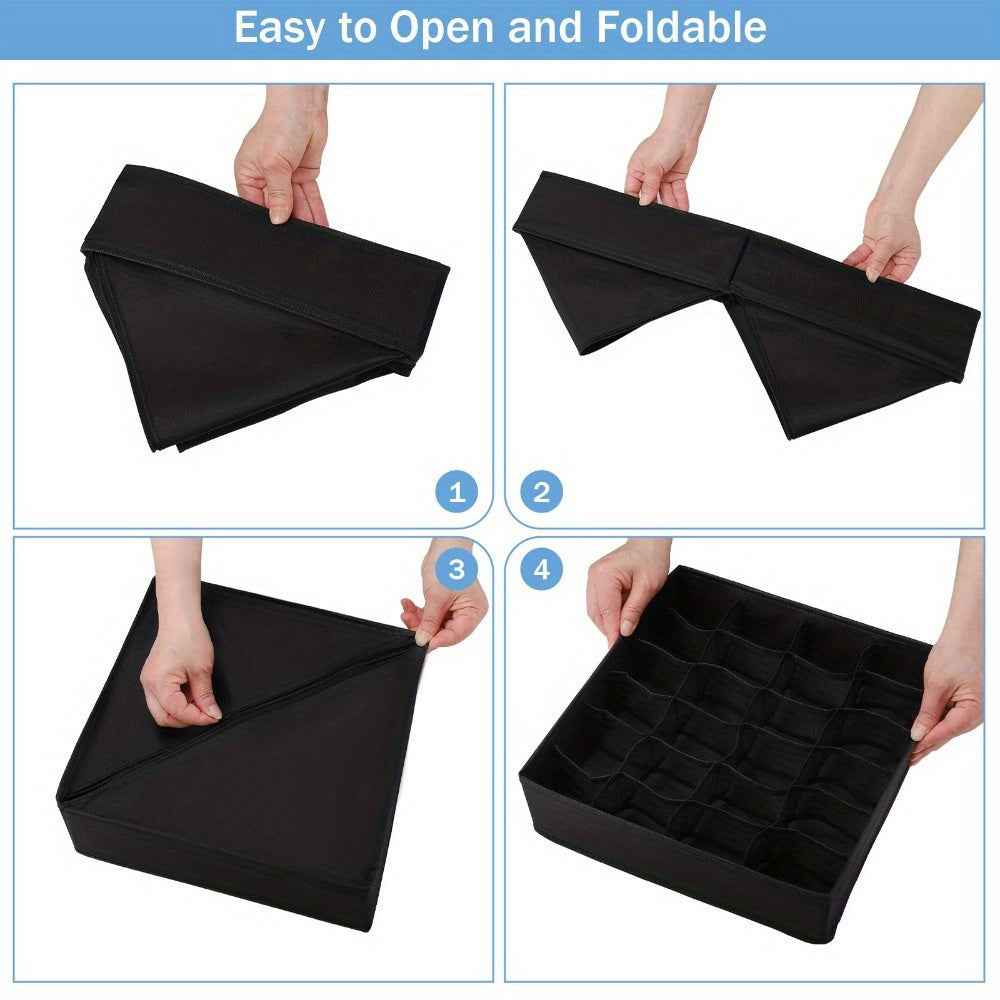 Foldable Fabric Storage Cube - Ideal for Organizing Socks, Ties, and Underwear in Drawers and Cabinets, Saves Space