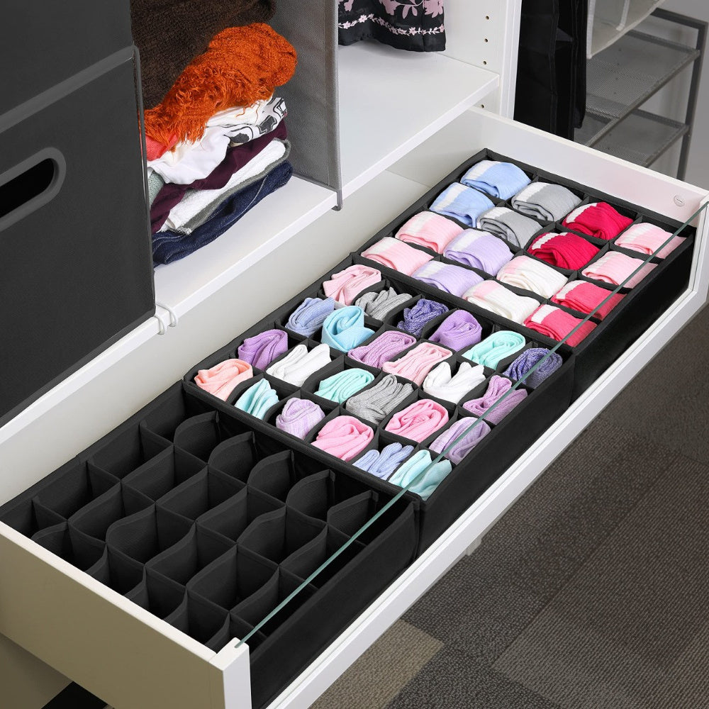 Foldable Fabric Storage Cube - Ideal for Organizing Socks, Ties, and Underwear in Drawers and Cabinets, Saves Space