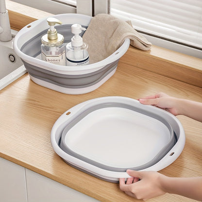 3-Pack Foldable RV Bathroom Basin for face washing, underwear cleaning, and foot soaking, designed for space-saving in RVs and small spaces.