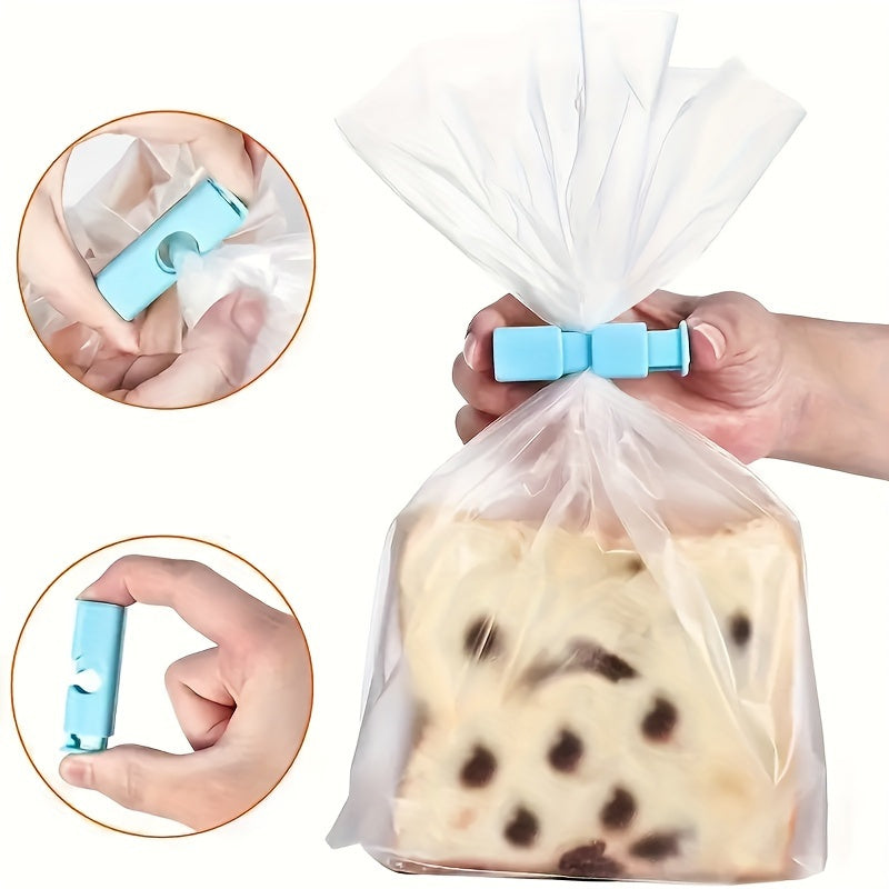 Set of 12 or 15 Bread and Bagel Bag Clips - Easy Squeeze and Lock Sealing Clips for Various Bags, Essential Kitchen Supplies