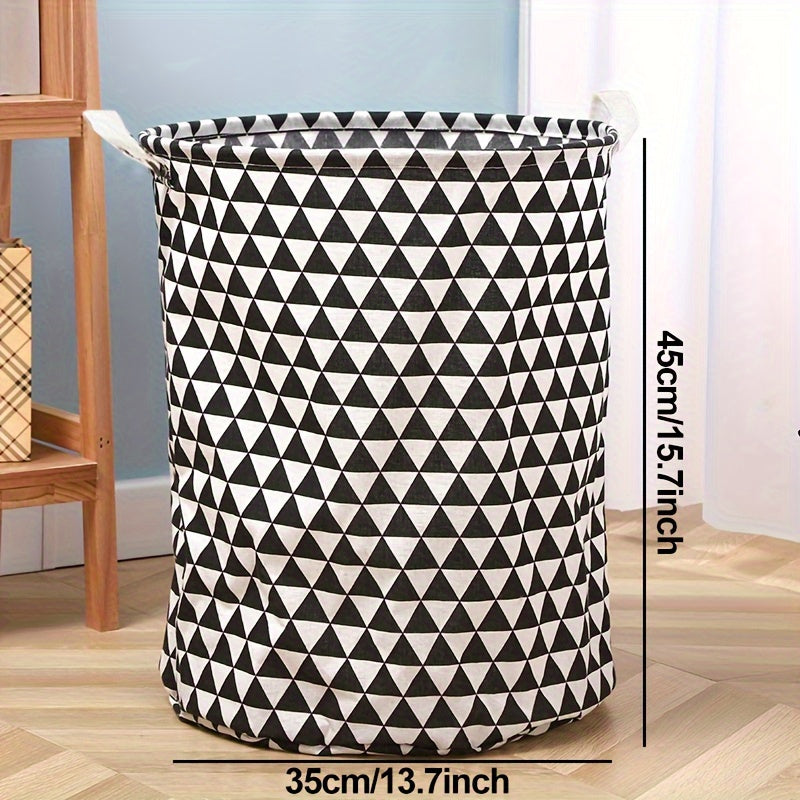 Get this generously sized storage basket – a spacious canvas bin that's waterproof-coated and perfect for organizing clothes and laundry in your home, bedroom, or even as a thoughtful gift for Halloween or Christmas.