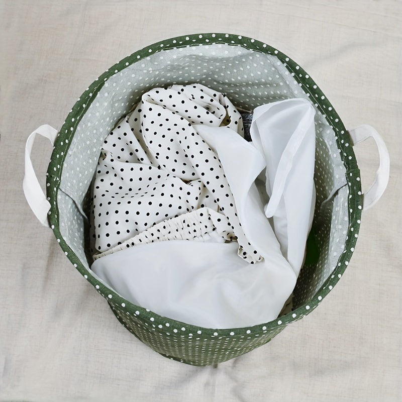 Get this generously sized storage basket – a spacious canvas bin that's waterproof-coated and perfect for organizing clothes and laundry in your home, bedroom, or even as a thoughtful gift for Halloween or Christmas.