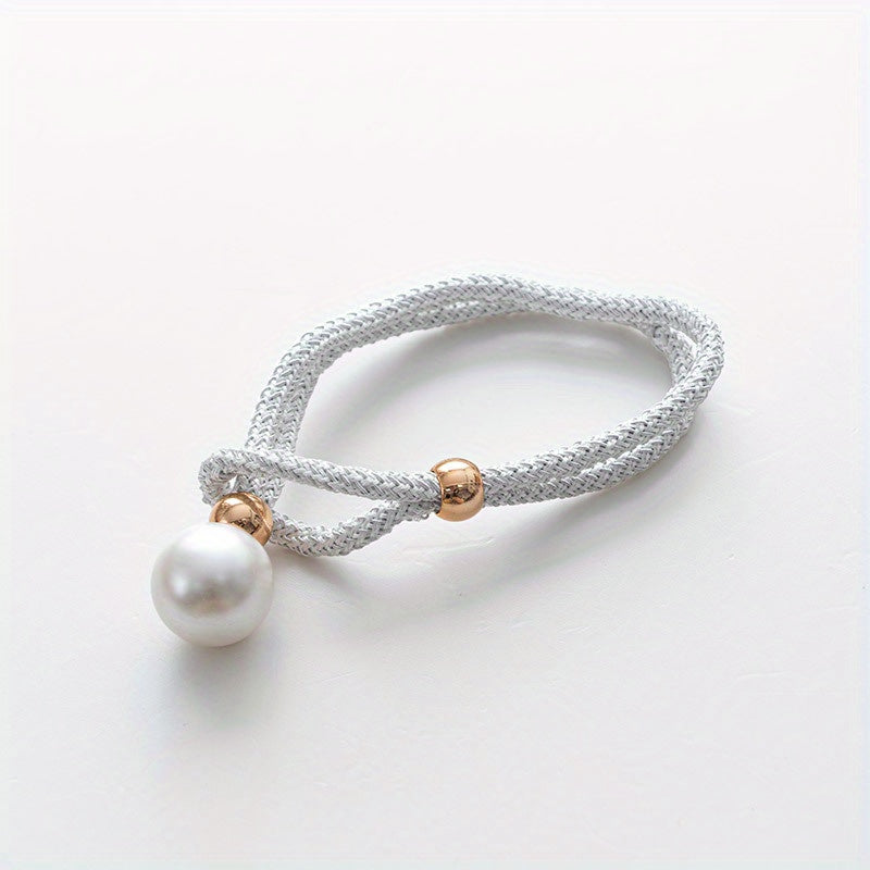 Modern and simple faux pearl curtain tieback curtain holdback for adding a touch of elegance to your living room decor.