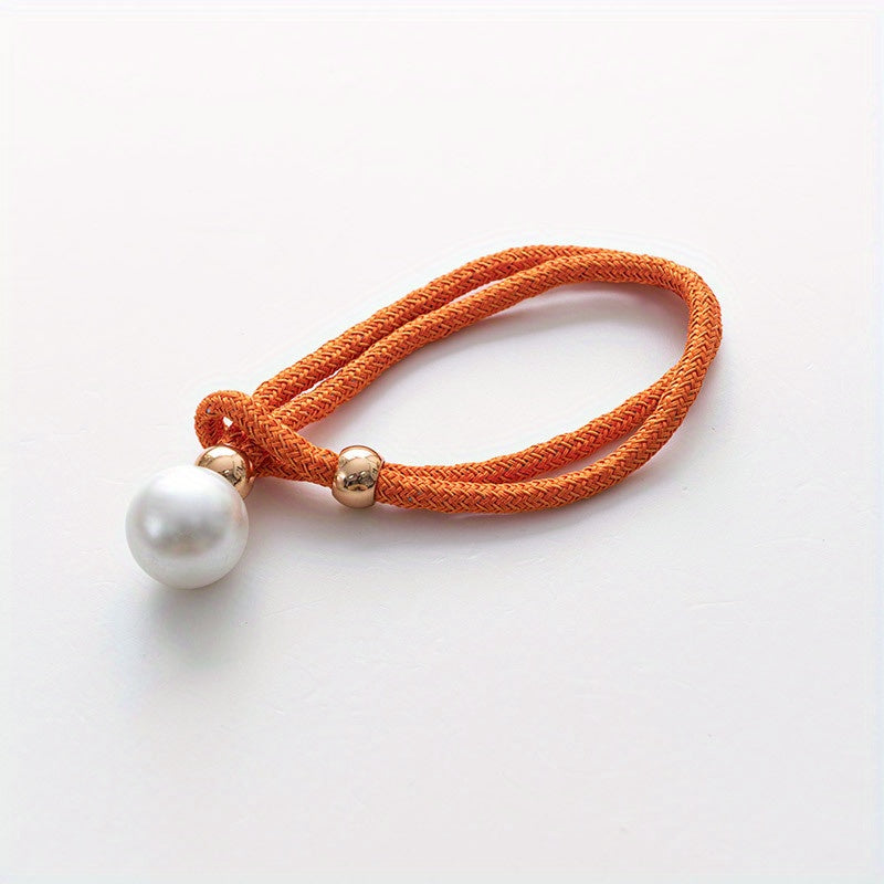 Modern and simple faux pearl curtain tieback curtain holdback for adding a touch of elegance to your living room decor.