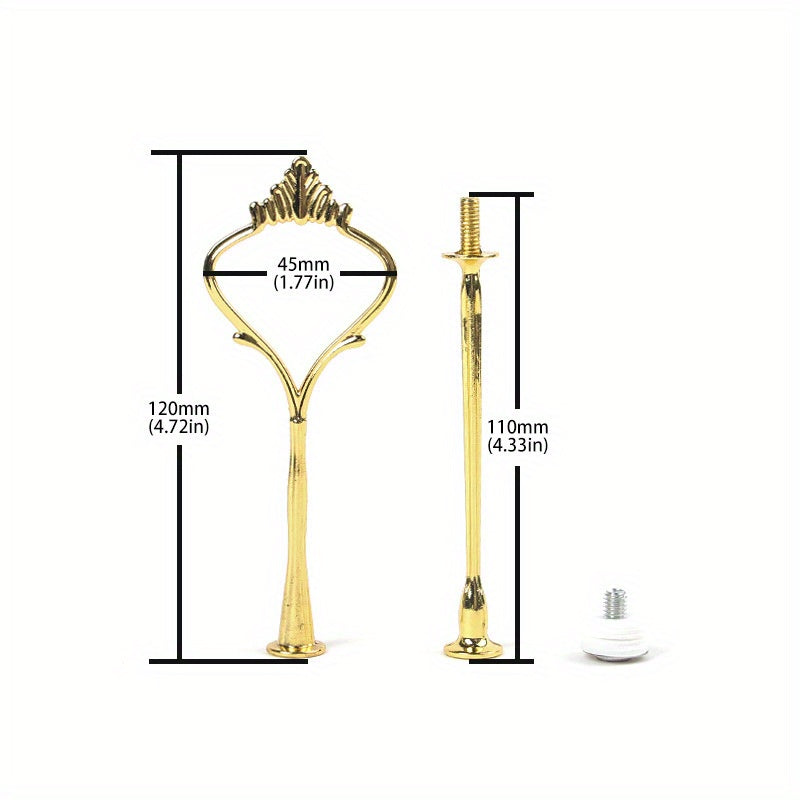 European-style multi-layer crown cake stand made of zinc alloy for DIY weddings.