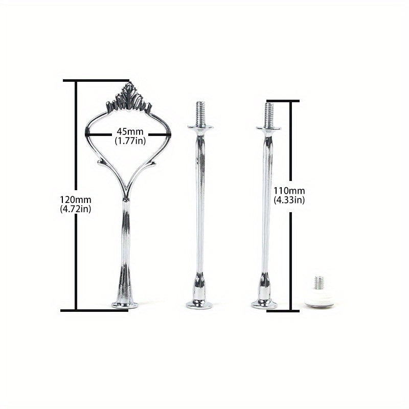 European-style multi-layer crown cake stand made of zinc alloy for DIY weddings.