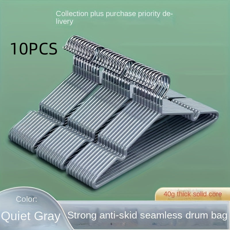 10/20 pieces of Clothes Hangers featuring a Non-slip Design, Traceless Racks, Heavy Duty Coat Hangers, ideal for Household Clothes Storage and Organization in Bedroom, Bathroom, and Home.