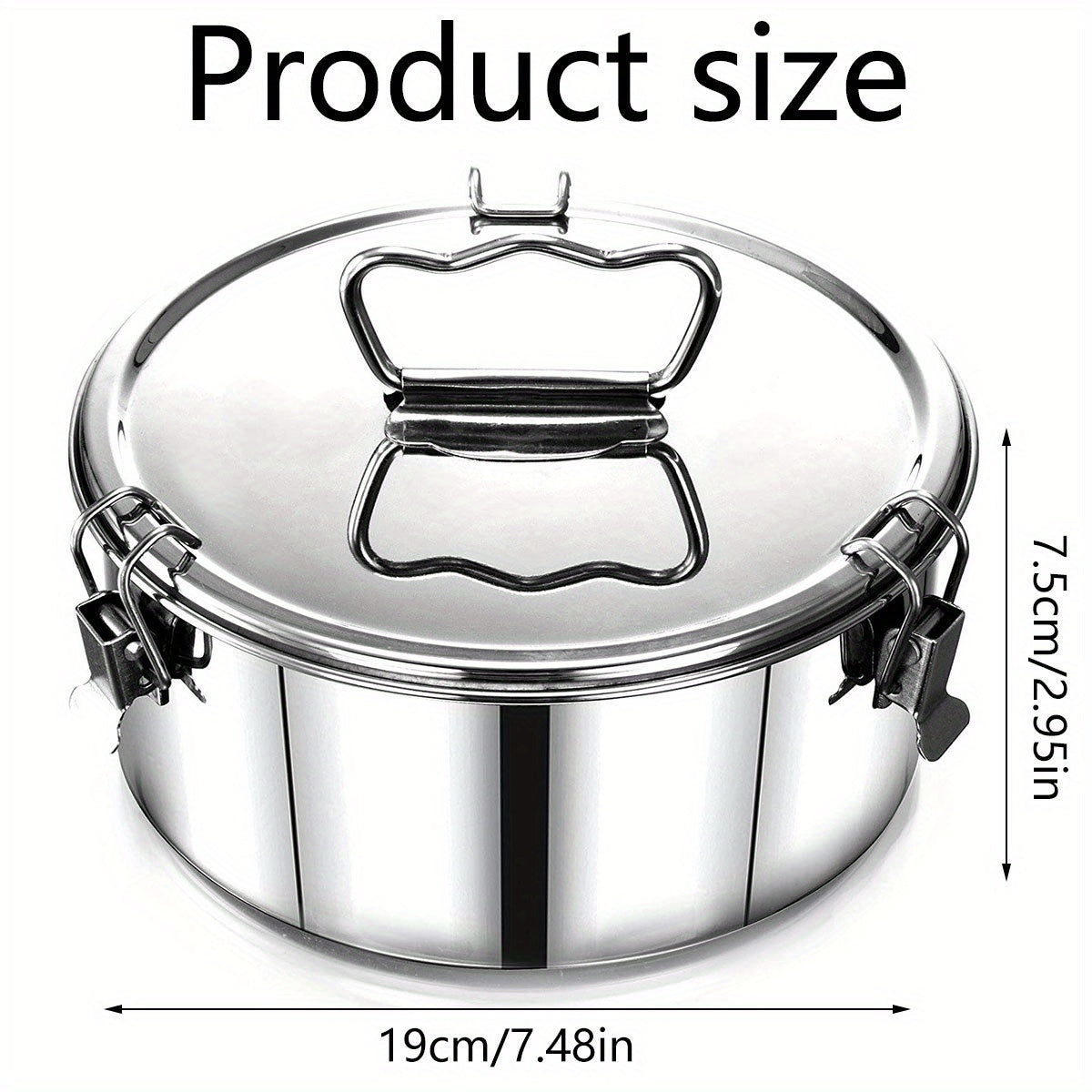 Stainless Steel Flan Mold with Lid, Handle, and 1.5QT Capacity - Portable Round Cake Baking Mold for Chocolate Cake, Cupcake, Pudding, and More