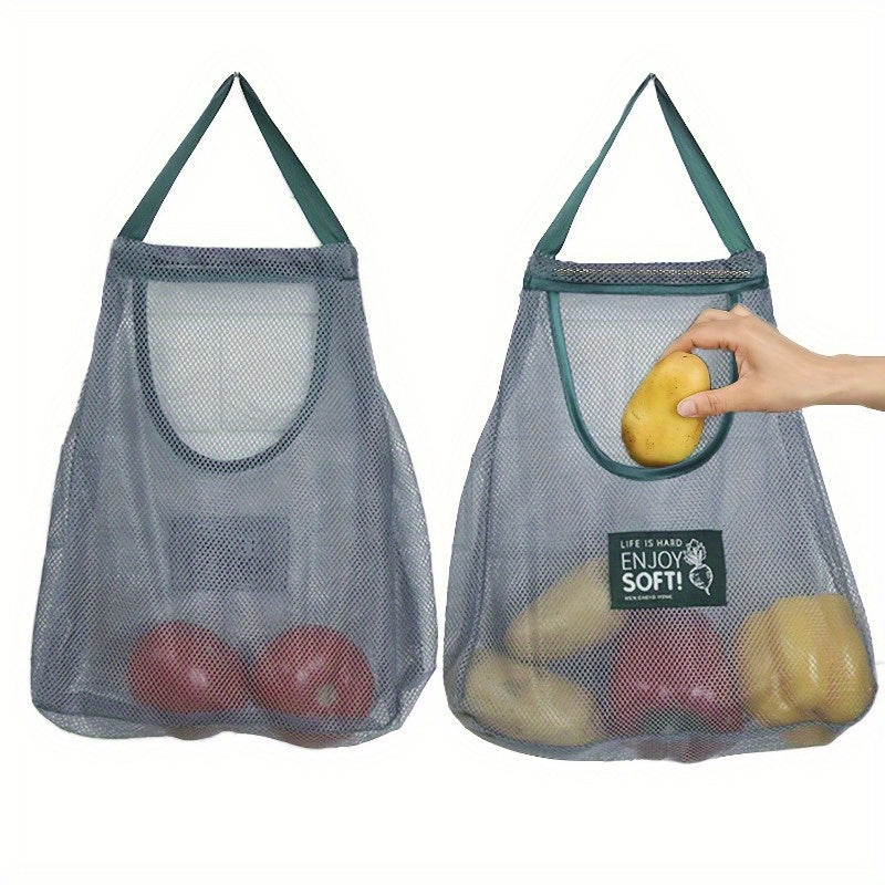 Sturdy Mesh Kitchen Storage Bags suitable for Garlic, Potatoes, and Onions | Not Suitable for Food Storage