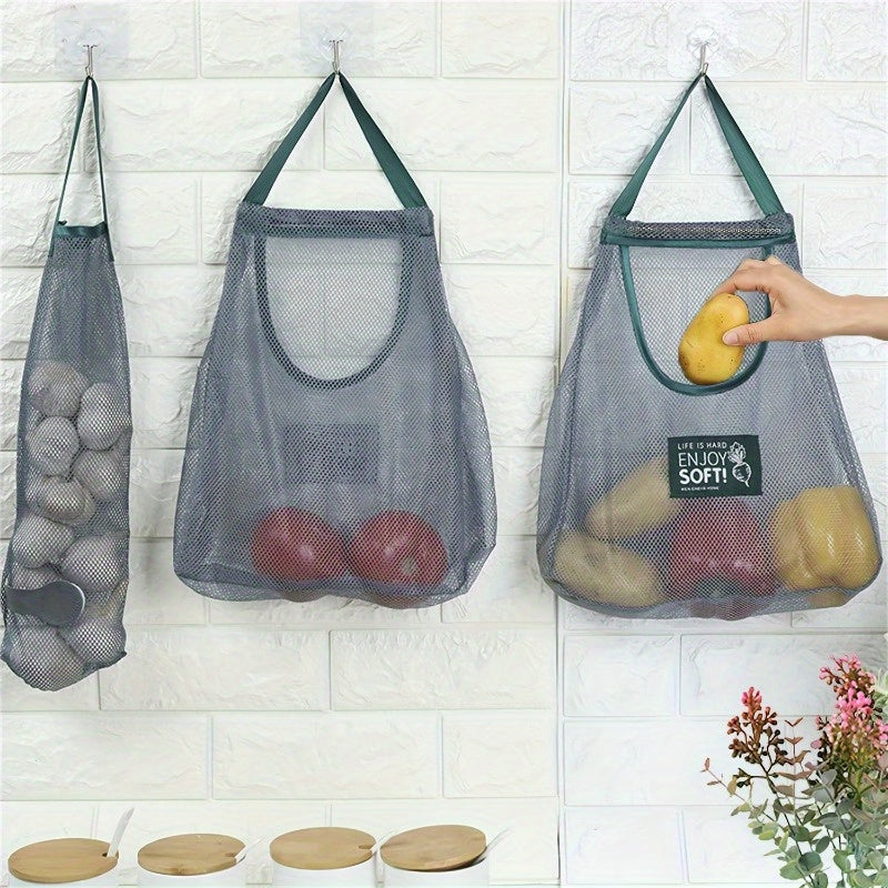 Sturdy Mesh Kitchen Storage Bags suitable for Garlic, Potatoes, and Onions | Not Suitable for Food Storage