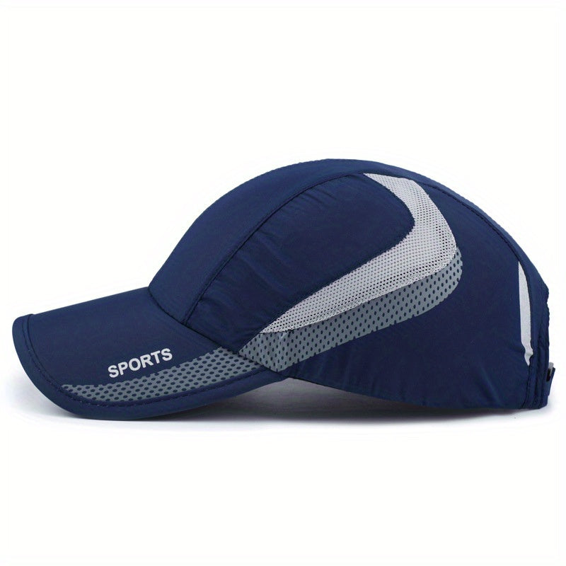 Stay cool and stylishly protected with a quick-drying baseball cap for outdoor activities.