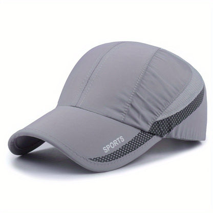 Stay cool and stylishly protected with a quick-drying baseball cap for outdoor activities.