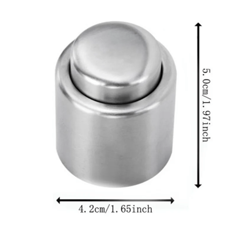 Stainless Steel Vacuum Stopper for Wine and Other Beverages - Ideal for Bars, Restaurants, and Homes