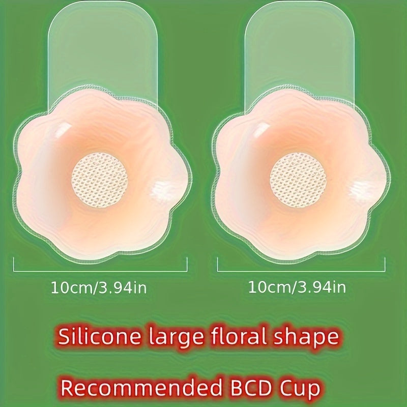 Silicone nipple covers for women's lingerie and underwear, invisible self-adhesive push-up pasties.