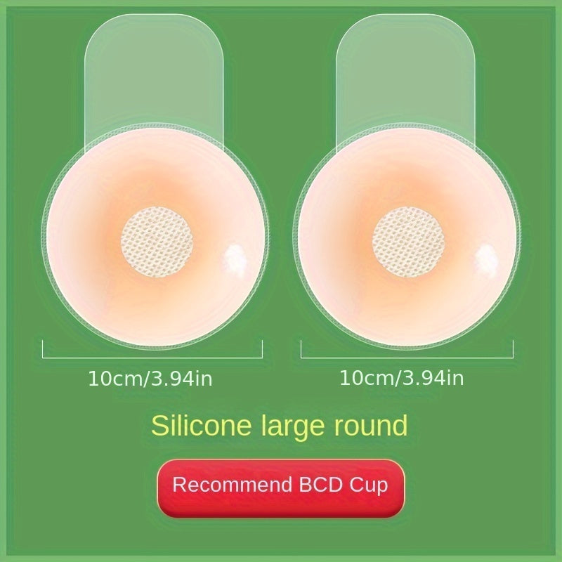 Silicone nipple covers for women's lingerie and underwear, invisible self-adhesive push-up pasties.