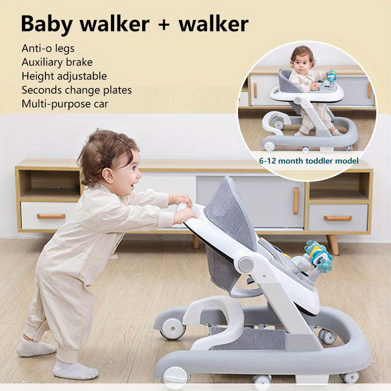 Adorable rolling walker with versatile features - perfect for sitting or pushing, a great learning tool for both indoor and outdoor use.