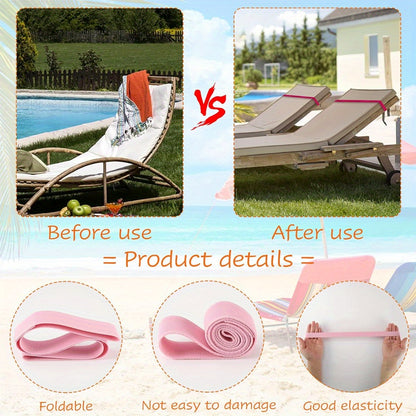 6pcs thicker silicone towel bands for beach chairs, windproof clip bands, colorful and stretchable for pool and cruise.