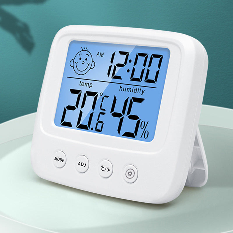 Vaikby Digital Hygrometer Thermometer with Clock, Backlight, ℃/℉ Switch, Fast 5s Refresh, for Home, Office, Bedroom.