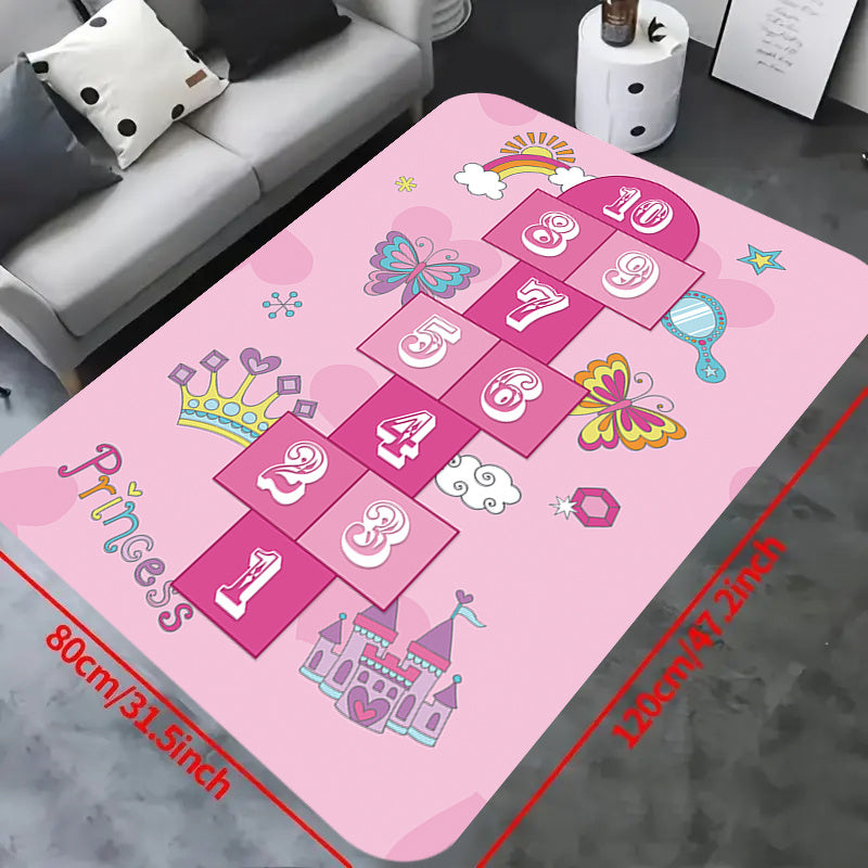 Large 1pc Room Game Area Rug with Thick Sponge Padding and Non-slip Backing, Ideal for Living Room, Bedroom, and Gamer Home Decor