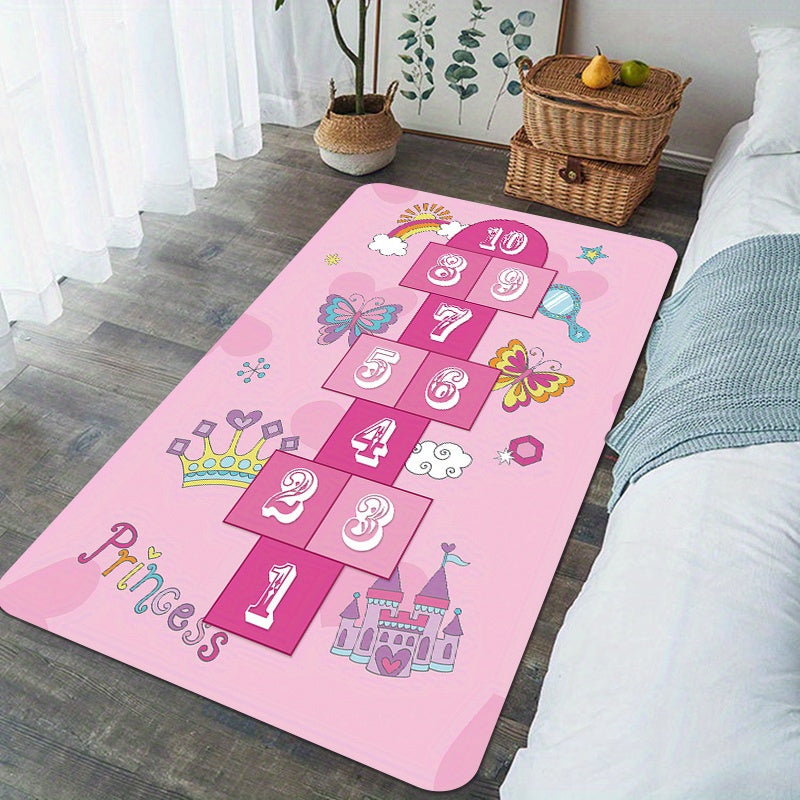 Large 1pc Room Game Area Rug with Thick Sponge Padding and Non-slip Backing, Ideal for Living Room, Bedroom, and Gamer Home Decor