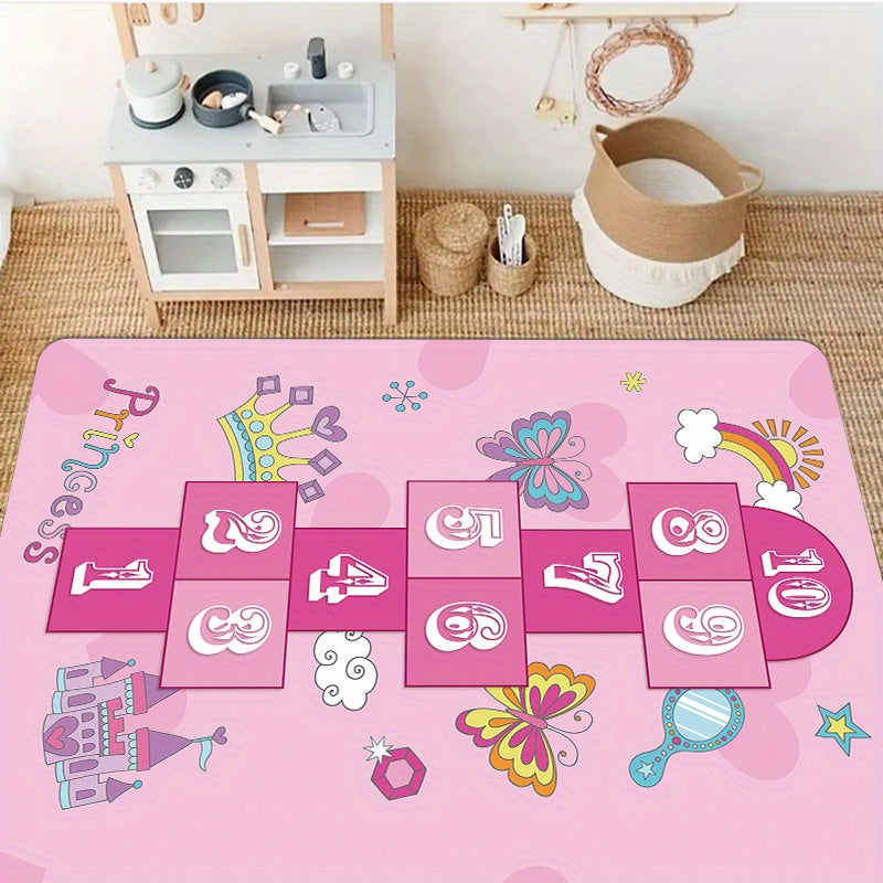 Large 1pc Room Game Area Rug with Thick Sponge Padding and Non-slip Backing, Ideal for Living Room, Bedroom, and Gamer Home Decor