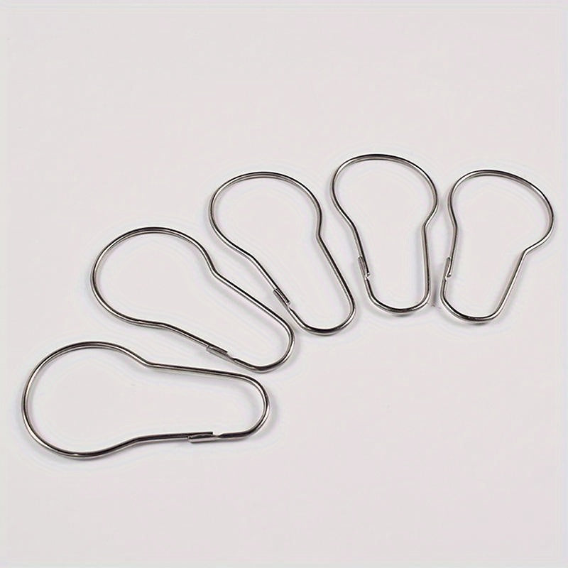 10/20pcs Stainless Steel Gourd Hook for Shower Curtains, Bathroom/Kitchen/Dorm Curtain Rings