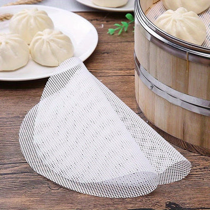 The Household Non Stick Steamer Mat Set includes 3 pieces, including a Mantou Mat, Cage Drawer Steamer Cloth, and Coarse Gauze Food Kitchen Cage Cloth. These mats are perfect for multi-functional cooking and are easy to clean.