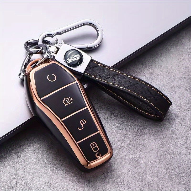 Protective cover for 4-button BYD car remote key fob shell.