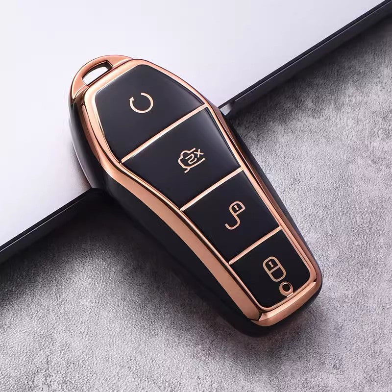 Protective cover for 4-button BYD car remote key fob shell.