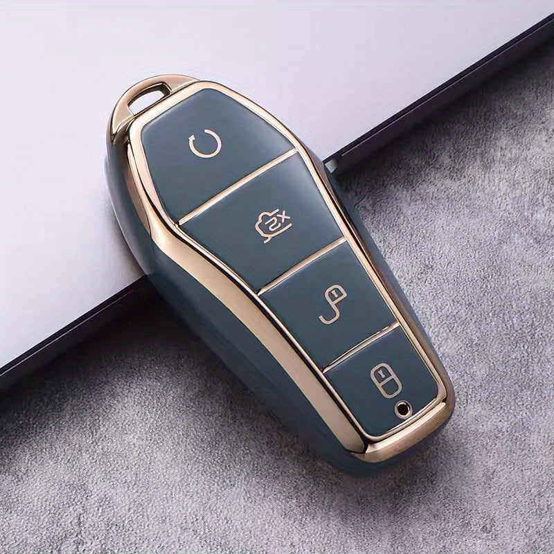 Protective cover for 4-button BYD car remote key fob shell.