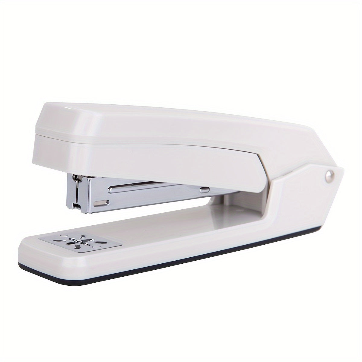 360-degree Rotating Stapler, White, Binds 25 Sheets at a Time, Labor-saving, Multi-functional Office Supply