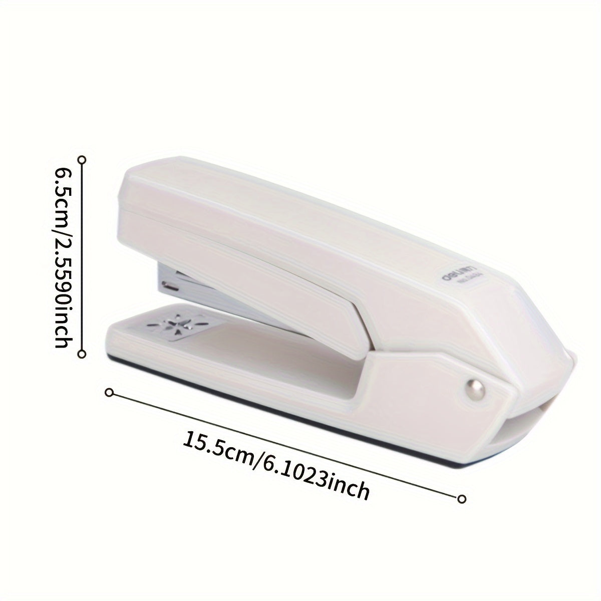 360-degree Rotating Stapler, White, Binds 25 Sheets at a Time, Labor-saving, Multi-functional Office Supply