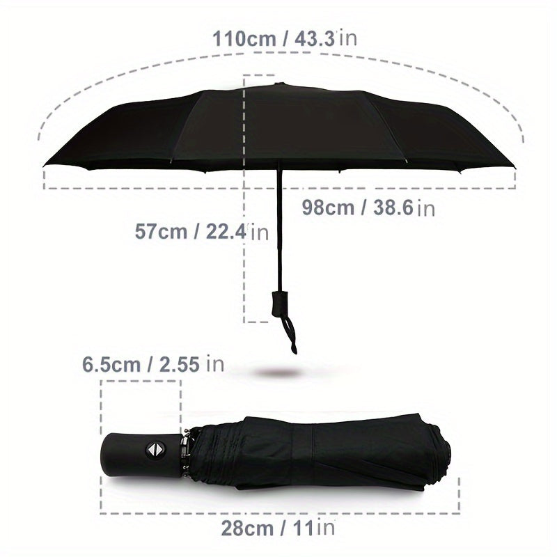 Best-selling automatic business umbrella in classic solid color, suitable for outdoor travel and designed for men's business use.