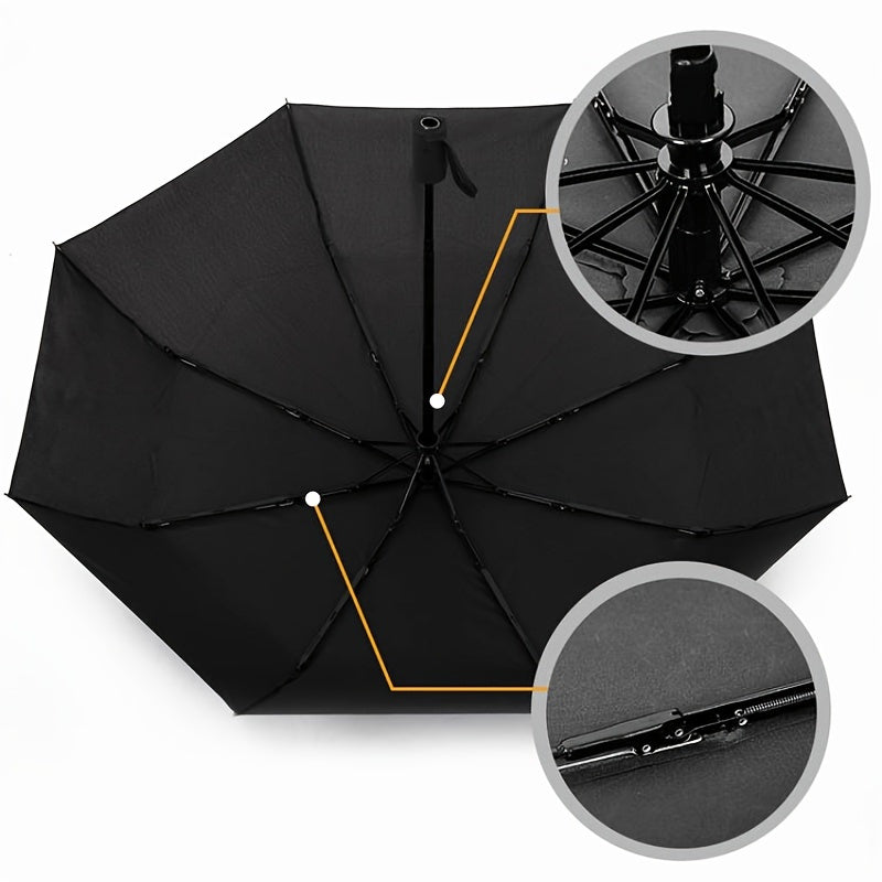 Best-selling automatic business umbrella in classic solid color, suitable for outdoor travel and designed for men's business use.