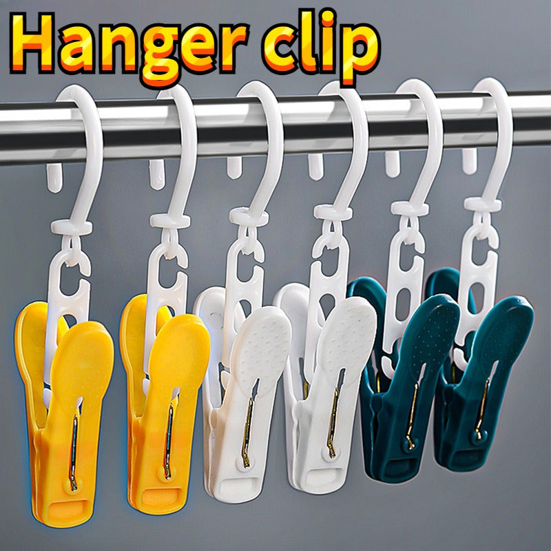 Clothes Pegs with Windproof and Anti-slip Features for Hanging Hats, Towels, and Socks, Laundry Clips for Air-drying with Hanging Hooks, Home Clothesline Clips and Clothes Pins.