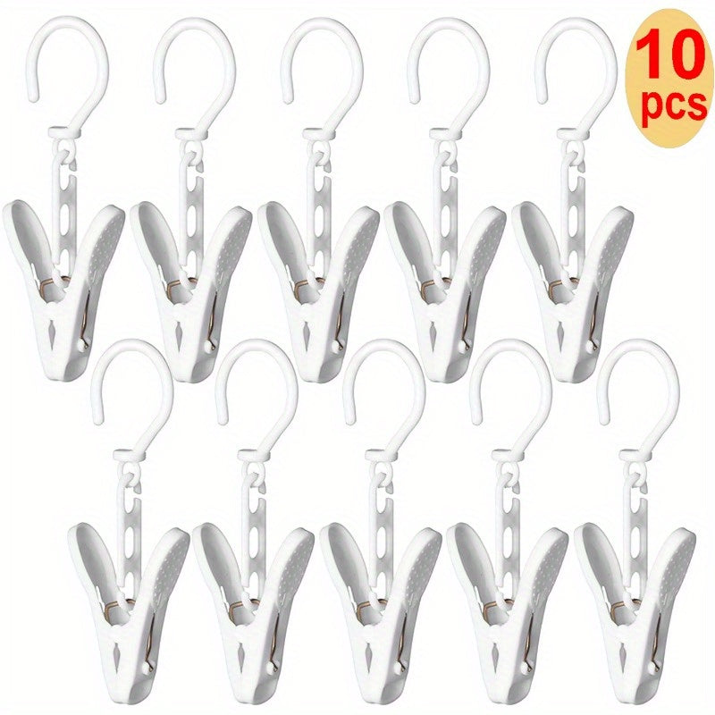 Clothes Pegs with Windproof and Anti-slip Features for Hanging Hats, Towels, and Socks, Laundry Clips for Air-drying with Hanging Hooks, Home Clothesline Clips and Clothes Pins.