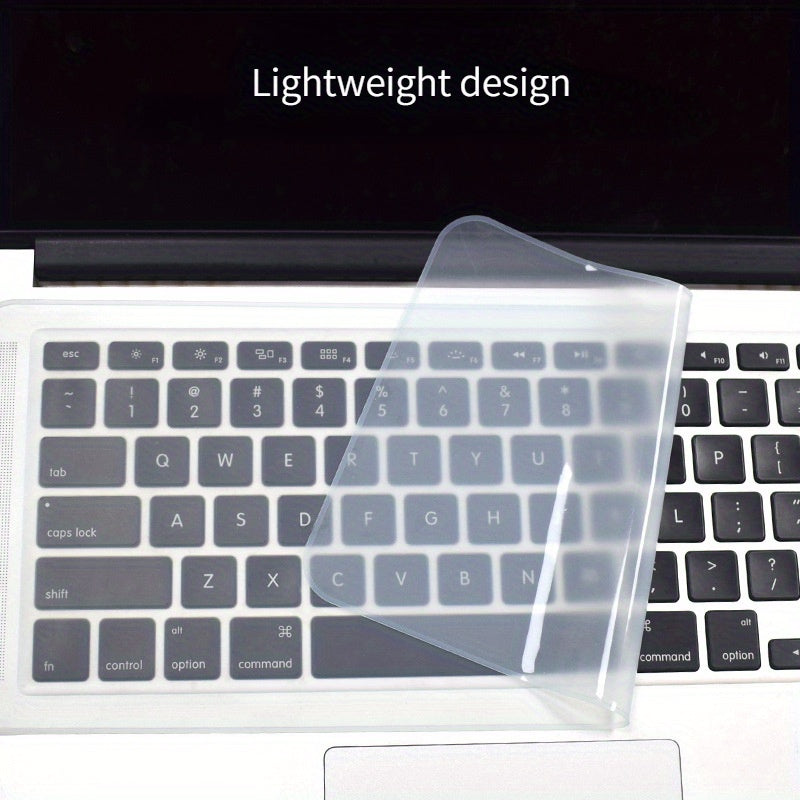 Waterproof and dustproof silicone keyboard protector for 30.48-35.56 cm laptops, easy to clean and durable.